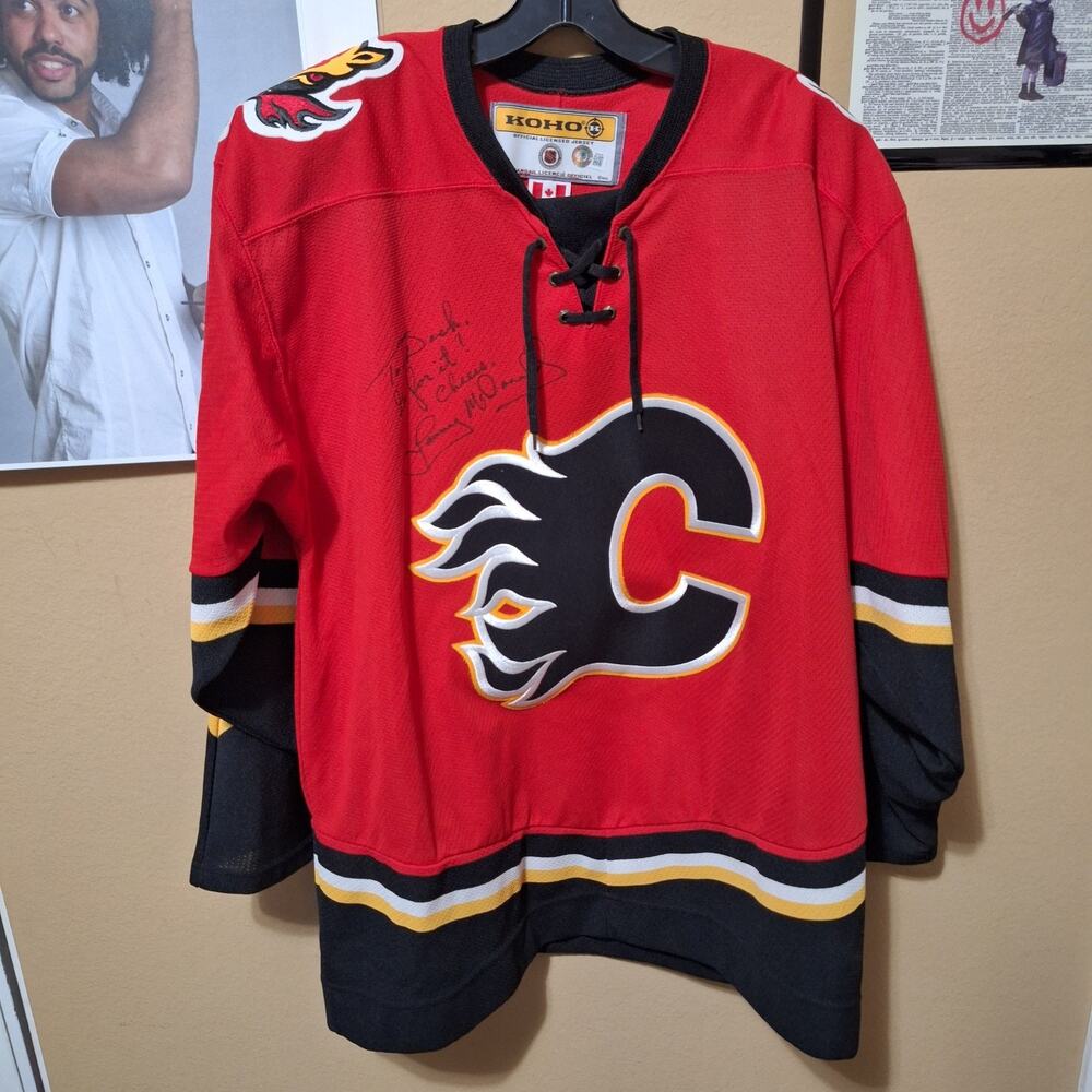 Calgary Flames KOHO Jersey Signed Lanny McDonald Auto Beckett Certified Size L